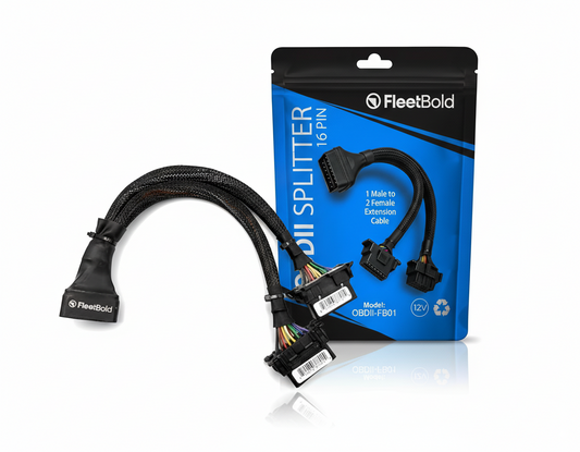 OBD2 Splitter 16 Pin OBD II Splitter Extension 1x Male and 2X Female Extension Cable Adapter In Use for OBD2 GPS Devices, Turo Hosts by FleetBold