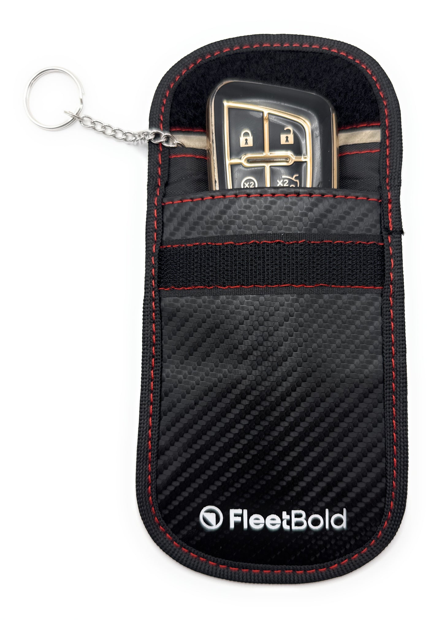 Faraday key fob pouch – Faraday Bag for RFID Key Fob, NFC Credit Card, Driver’s License – Signal Blocking for Added Security & Protection for Pregnant Women by FleetBold