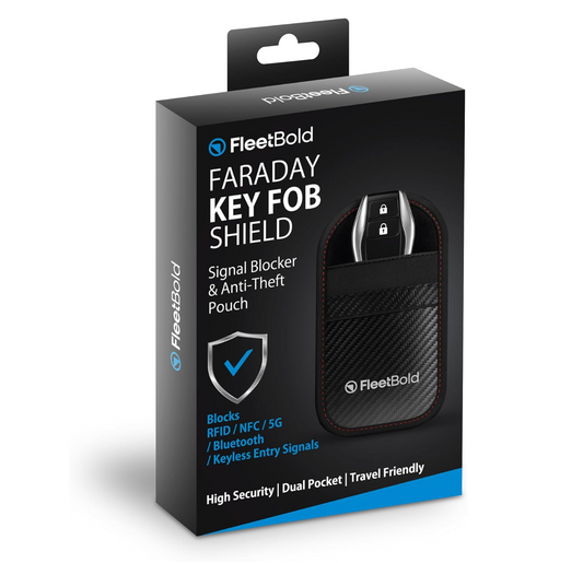 Faraday key fob pouch – Faraday Bag for RFID Key Fob, NFC Credit Card, Driver’s License – Signal Blocking for Added Security & Protection for Pregnant Women by FleetBold