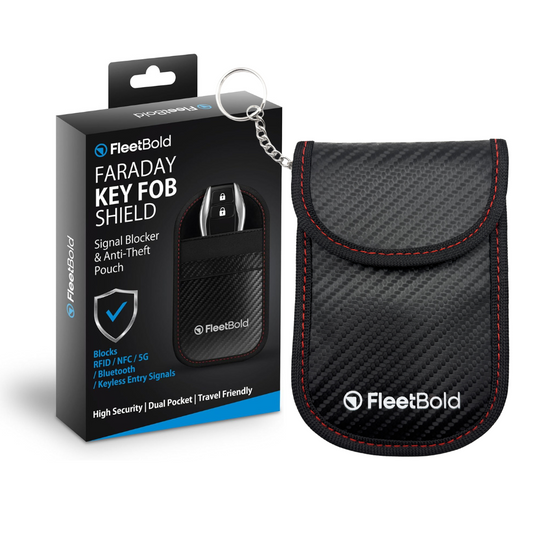 Faraday key fob pouch – Faraday Bag for RFID Key Fob, NFC Credit Card, Driver’s License – Signal Blocking for Added Security & Protection for Pregnant Women by FleetBold