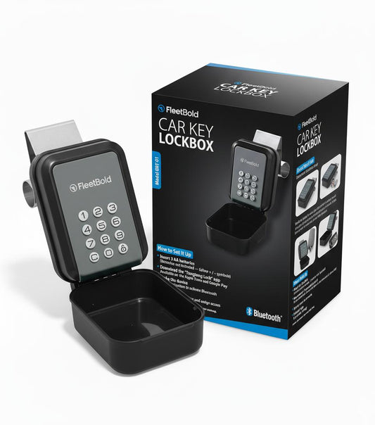 Smart Key Lock Box – Bluetooth Car Window Mount with App & PIN by FleetBold