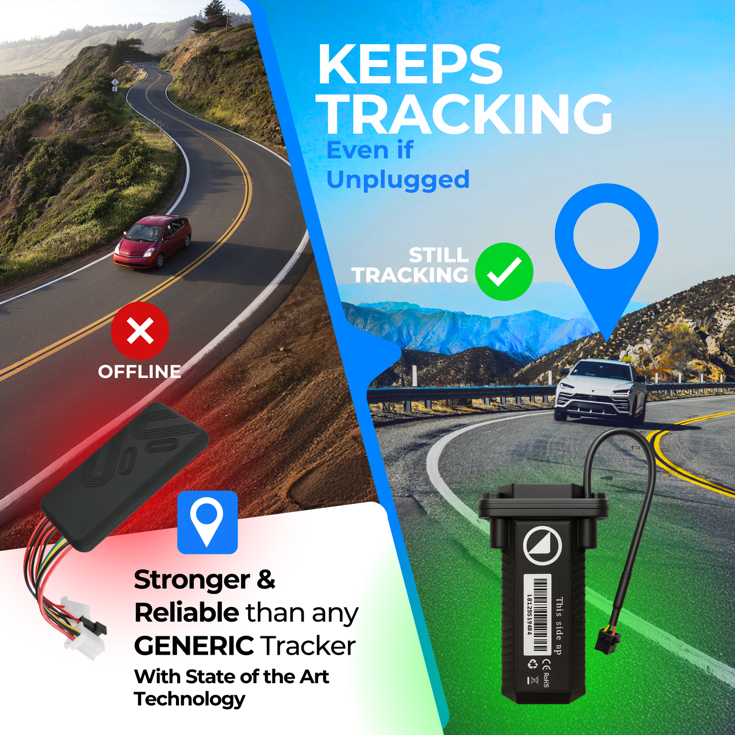 Hardwired GPS Tracker – $12.99/month 4G LTE Real-Time Vehicle Tracking for Turo Hosts, Car Rentals & Fleet Management – 7 Seconds Updates, Kill Switch, Geo-Fence, Trip History, Smart Alerts