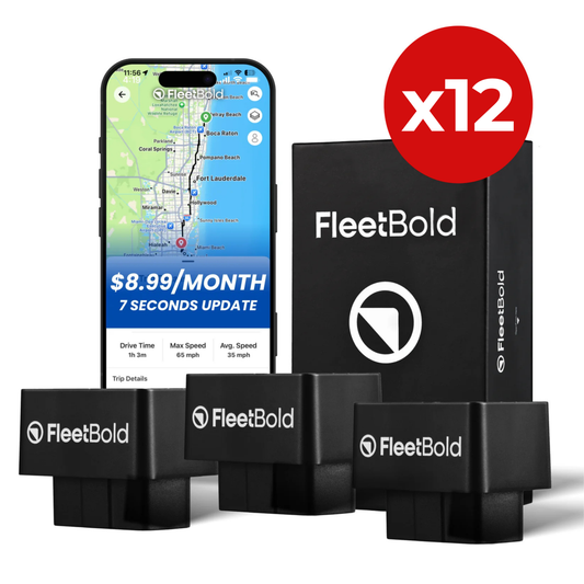 (12 PACK) GPS Tracker Device $8.99/month 4G Real-Time Vehicle Tracking for Turo Hosts, Car Rentals & Fleets – Plug&Play, Geo-Fence, Trip History